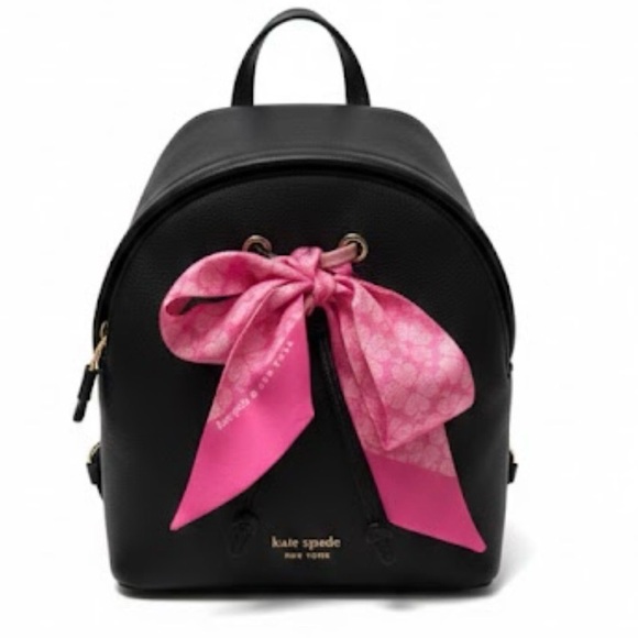 Kate Spade ♠️ New York Pink SPADE Flower Silk Skinny Scarf NWT - Picture 7 of 7